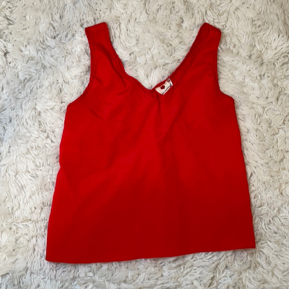 One Clothing Sheer Red Blouse - Size Small